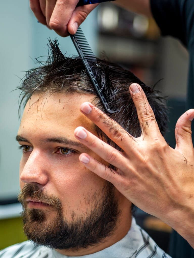 corte de pelo masculino - pelo fino