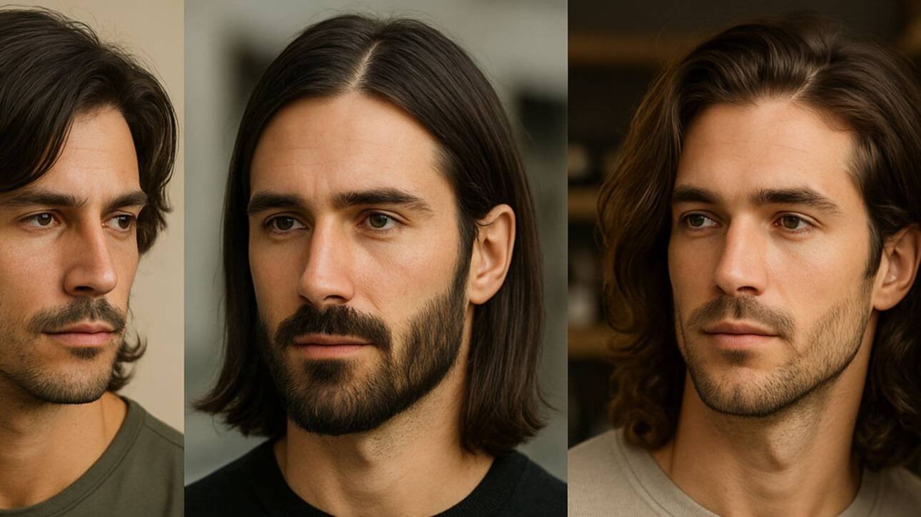 Corte de pelo de hombre con cabello largo