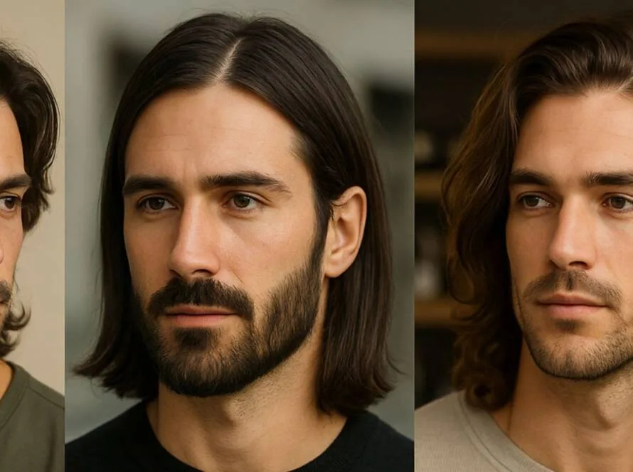 Corte de pelo de hombre con cabello largo