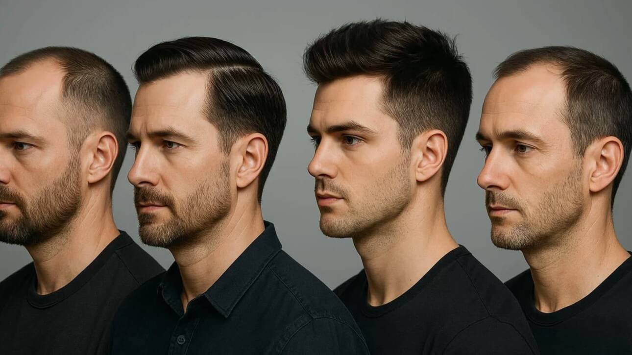 Corte de pelo para hombre con entradas-ideas