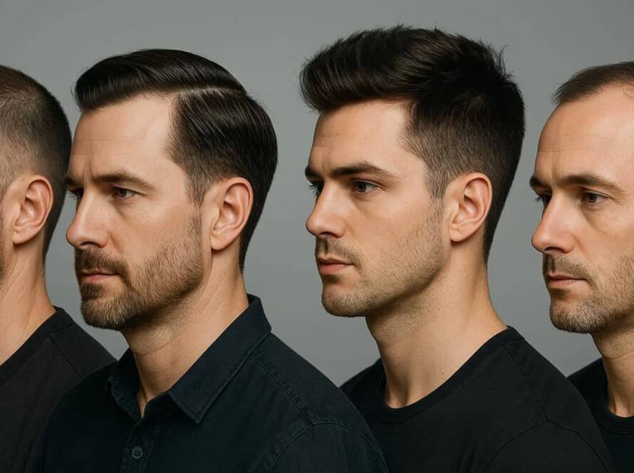 Corte de pelo para hombre con entradas-ideas